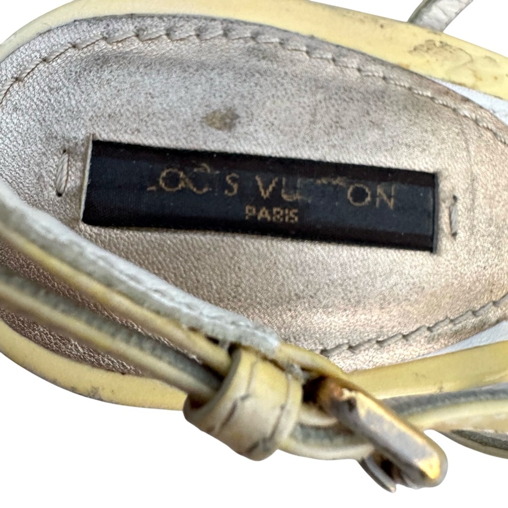 Louis Vuitton Vintage Sandals Patent Front Logo - Picture 14 of 17